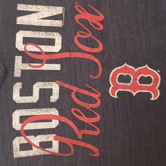 Women's Boston Red Sox Navy and White Tee - Picture 3 of 6
